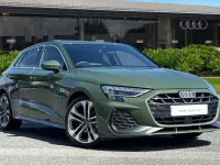 New Audi A3 S-Line 2025 Green Hatchback