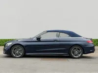 Used Mercedes C300 AMG line 245 HP (180 kW) 2019 Blue Cabriolet