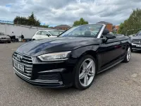 Used Audi A5 Cabriolet S-Line 190 HP (139 kW) 2018 Black Cabriolet