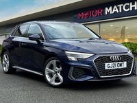 Used Audi A3 Sportback S-Line 150 HP (110 kW) 2021 Blue Hatchback