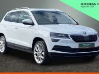 Used Skoda Karoq SE L 110 HP (80 kW) 2021 Moon white metallic SUV