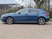 Used Mercedes A250 AMG line 218 HP (160 kW) 2021 Blue Hatchback