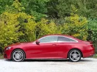 Used Mercedes E220 AMG line 194 HP (142 kW) 2019 Red Coupe