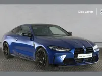 Begagnad BMW M4 Competition Edition 503 HK (369 kW) 2022 Blå Sportkupé