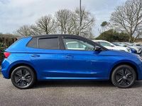 Used Skoda Fabia Design Edition 113 HP (83 kW) 2025 Race blue metallic black magic pearl effect Hatchback