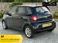 Used Smart ForFour Passion 71 HP (52 kW) 2017 Black Hatchback