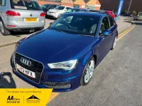 Begagnad Audi A3 S-Line 2013 Blå Halvkombi