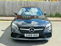 Begagnad Mercedes C220 AMG line 2018 Svart Sportkupé