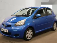 Used Toyota Aygo 68 HP (50 kW) 2010 Blue Hatchback
