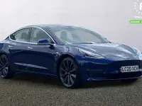 Used Tesla Model 3 Performance 334 kW (455 HP) 2020 Blue Sedan
