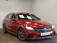 Used Mercedes C200 AMG line 184 HP (135 kW) 2019 Red Estate