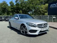 Used Mercedes C220 AMG line 170 HP (125 kW) 2017 Silver Sedan
