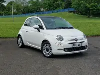 Used Fiat 500 Lounge 69 HP (50 kW) 2017 White Hatchback