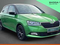 Used Skoda Fabia Colour Edition 94 HP (69 kW) 2019 Rallye green metallic black magic pearl effect Hatchback