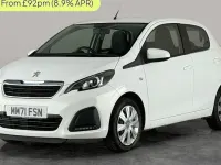 Begagnad Peugeot 108 Active 72 HK (52 kW) 2022 Vit Halvkombi