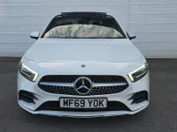 Begagnad Mercedes A200 AMG Line Premium 2019 Vit Sedan