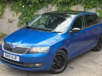 Used Skoda Rapid Sport 103 HP (75 kW) 2015 Blue Hatchback