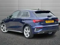 Used Audi A3 Sportback e-tron S-Line 201 HP (147 kW) 2023 Navarra blue Hatchback