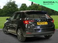 Used Skoda Fabia Colour Edition 94 HP (69 kW) 2023 Black magic pearl effect body / graphite grey metallic roof Hatchback