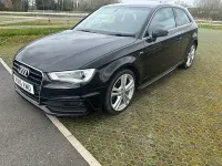 Used Audi A3 S-Line 150 HP (110 kW) 2016 Black Hatchback