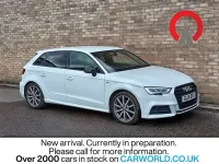 Used Audi A3 Sportback Black Edition 150 HP (110 kW) 2018 White Hatchback