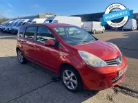 Used Nissan Note N-TEC 90 HP (66 kW) 2009 Red Hatchback