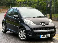 Used Peugeot 107 68 HP (50 kW) 2011 Black Hatchback