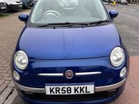 Used Fiat 500 Lounge 69 HP (50 kW) 2009 Blue Cabriolet