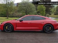 used Porsche Taycan 4S ** CARMINE RED WITH RED LEATHER + 21 FORGED WHEELS **