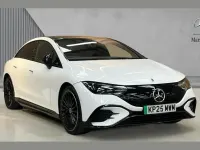 Used Mercedes EQE350 AMG line 214 kW (292 HP) 2025 Manufaktur paint manufaktur opalite white bright Sedan