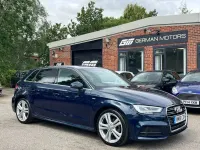 Used Audi A3 Sportback S-Line 150 HP (110 kW) 2018 Blue Hatchback