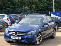 Used Mercedes C350e 2015 Blue Estate