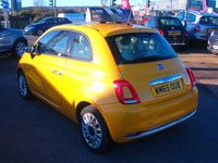 Used Fiat 500 Lounge 69 HP (50 kW) 2015 Yellow Hatchback