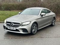 Used Mercedes C220 AMG line 194 HP (142 kW) 2021 Silver Coupe