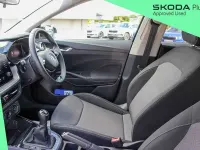 Used Skoda Fabia Colour Edition 94 HP (69 kW) 2023 Race blue metallic black body / magic pearl effect roof Hatchback