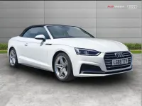 Used Audi A5 Cabriolet S-Line 187 HP (137 kW) 2018 White Cabriolet