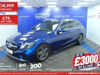 Used Mercedes C220 AMG Line Premium 194 HP (142 kW) 2019 Blue Estate
