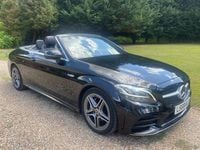 Used Mercedes C200 AMG line 198 HP (145 kW) 2018 Black Cabriolet
