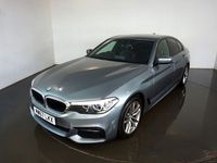 used BMW 520 5 Series 2.0 D XDRIVE M SPORT 4d AUTO-2 OWNER CAR FINISHED IN BLUESTONE WITH BLACK DAKOTA LEATHER-18"DOUBL