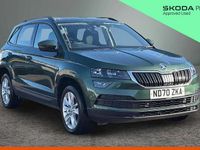 Used Skoda Karoq SE Technology 150 HP (110 kW) 2021 Emerald green metallic SUV