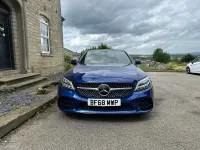Used Mercedes C220 AMG line 194 HP (142 kW) 2018 Blue Sedan