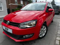 Begagnad VW Polo Match 60 HK (44 kW) 2011 Röd Halvkombi