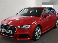 Used Audi A3 S-Line 150 HP (110 kW) 2017 Red Hatchback