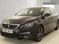 Used Peugeot 308 GT-line 131 HP (96 kW) 2018 Black Hatchback