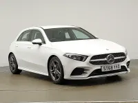 Used Mercedes A180 AMG line 136 HP (100 kW) 2018 White Hatchback