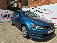 Used VW Golf VII SE 105 HP (77 kW) 2014 Blue Hatchback