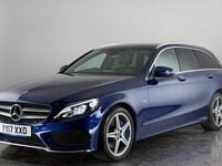 Used Mercedes C350e AMG line 294 HP (216 kW) 2017 Blue Estate