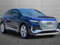 Used Audi Q4 Sportback e-tron S-Line 147 kW (201 HP) 2023 Navarra blue SUV