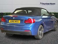 Used BMW 218 M Sport 150 HP (110 kW) 2018 Blue Cabriolet