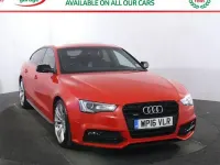 Used Audi A5 Sportback Black Edition 190 HP (139 kW) 2015 Red Hatchback